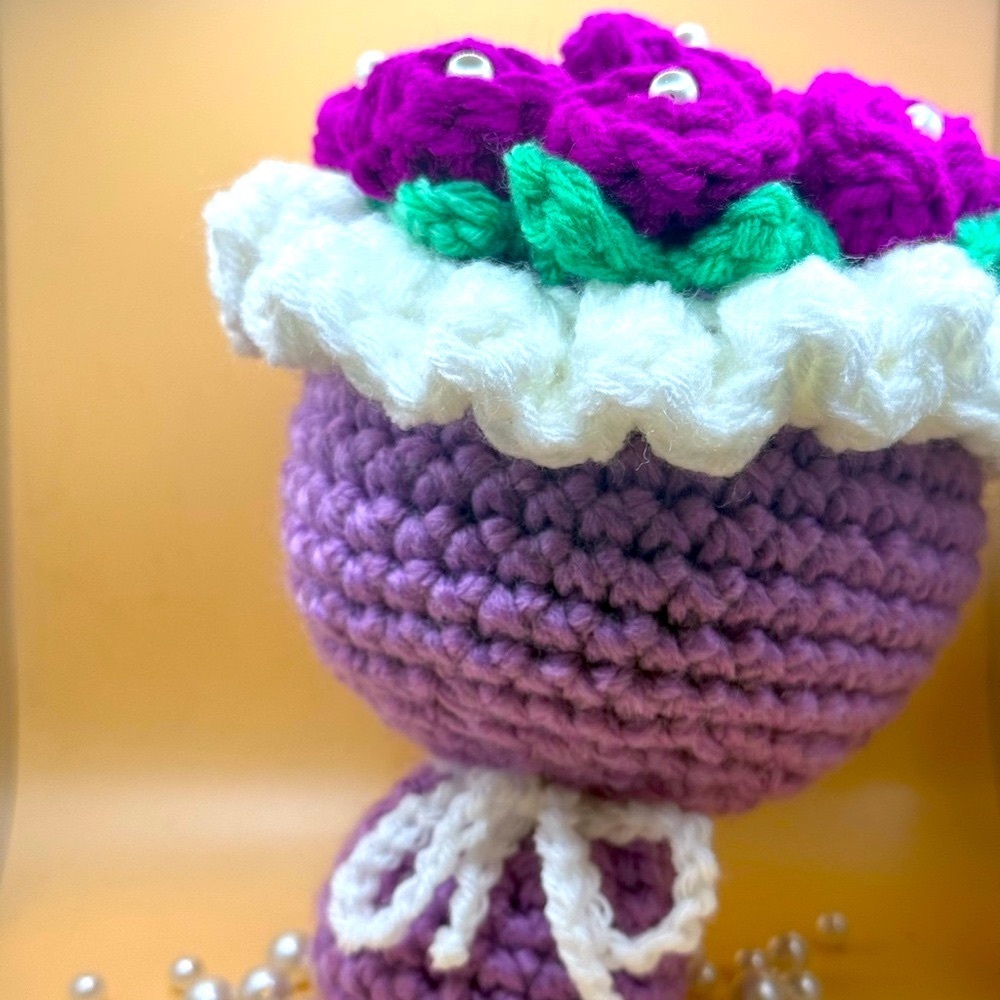 💐✨Jumbo Stuffed Crochet Rose Flower Bouquet✨💐